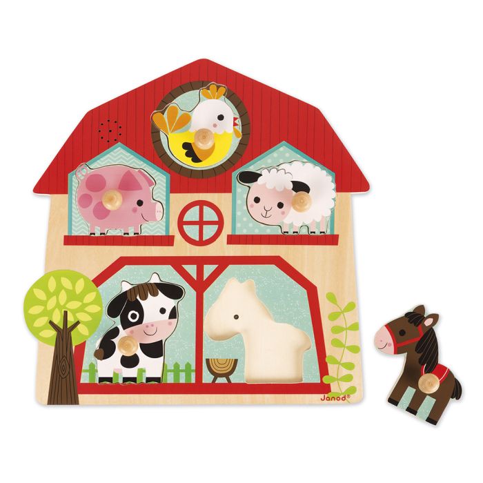 Puzzle encajable musical, Granja - Janod