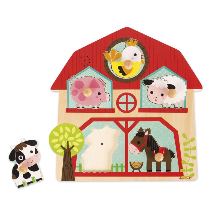 Puzzle encajable musical, Granja - Janod