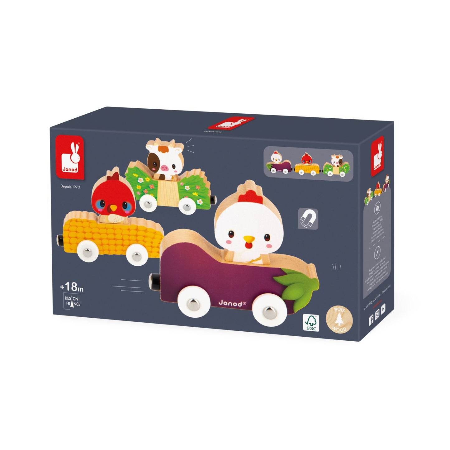 Animales de la granja magnéticos, Granja - Janod