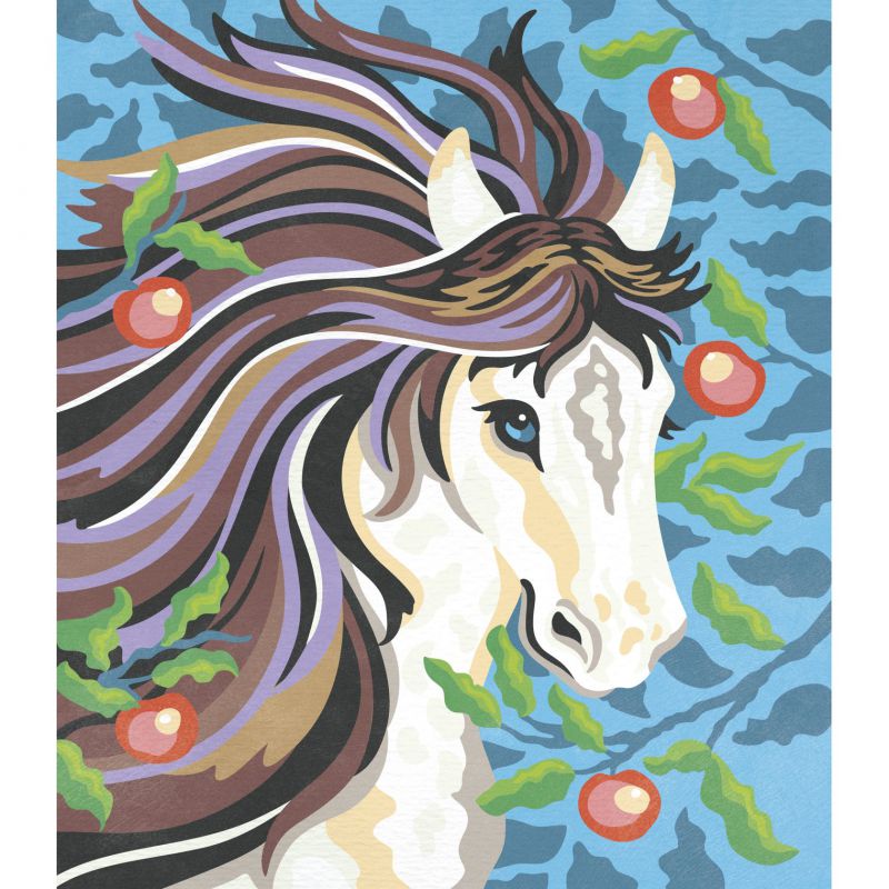 Pintura por números con acuarela, Caballos - Janod