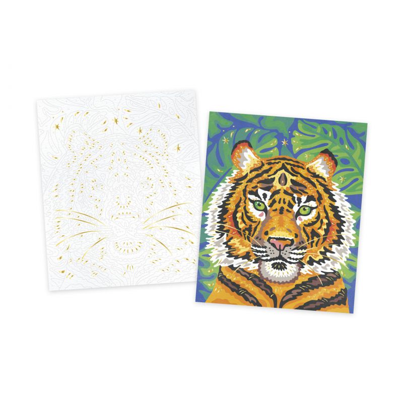 Pintura por números con acuarela, Felinos - Janod