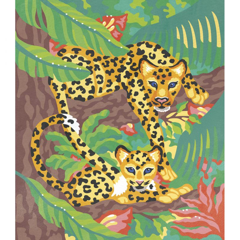 Pintura por números con acuarela, Felinos - Janod
