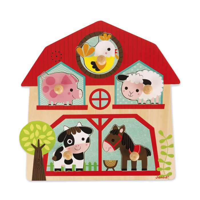 Puzzle encajable musical, Granja - Janod