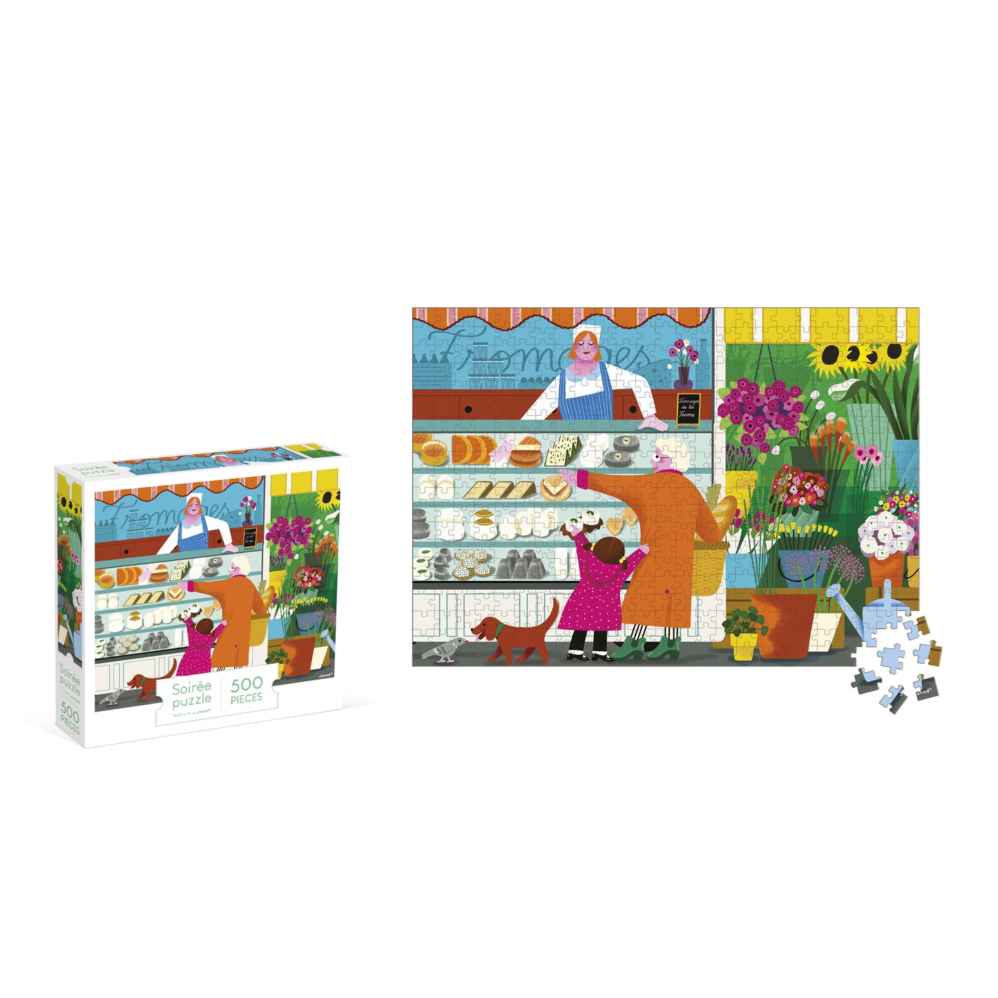 Puzzle En el mercado 500 piezas - Janod