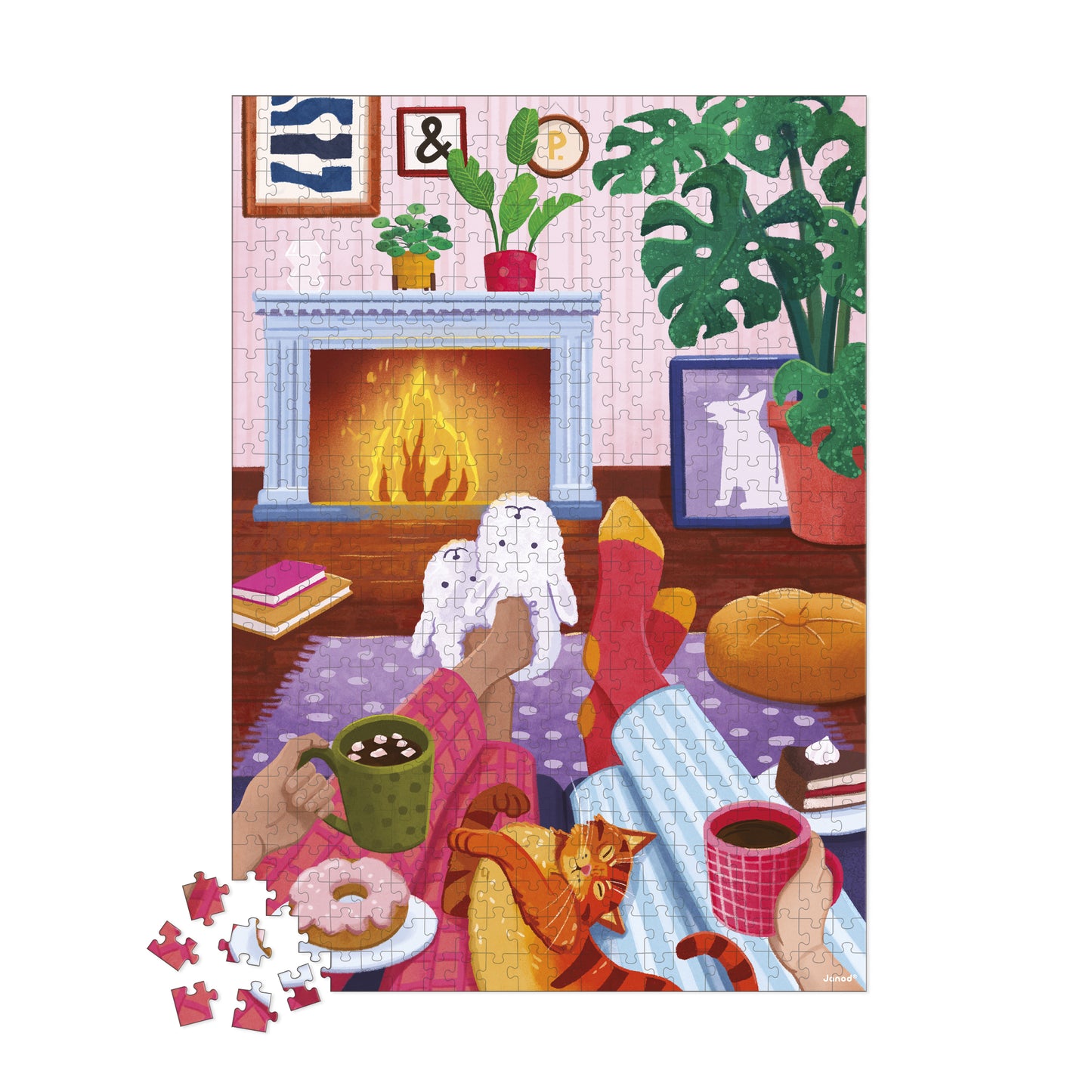 Puzzle Noche junto al fuego 500 pìezas - Janod