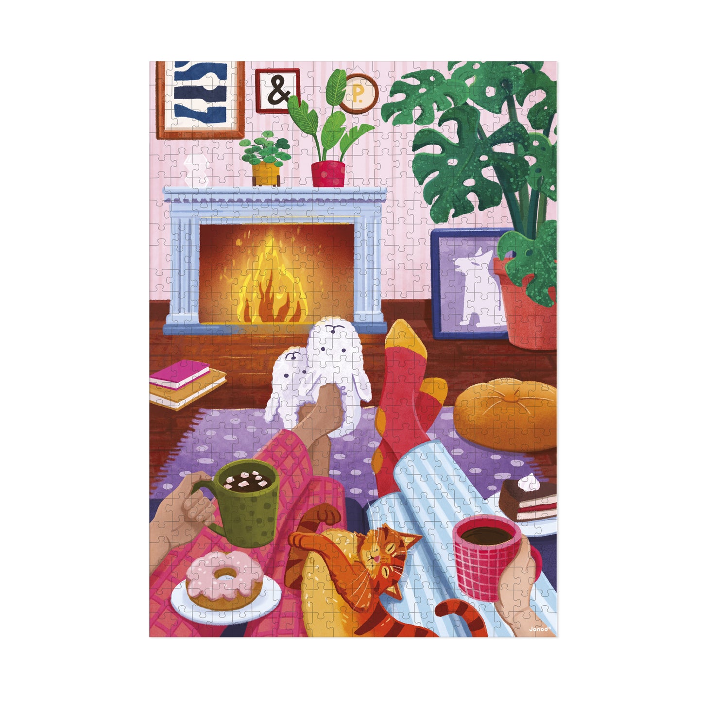 Puzzle Noche junto al fuego 500 pìezas - Janod