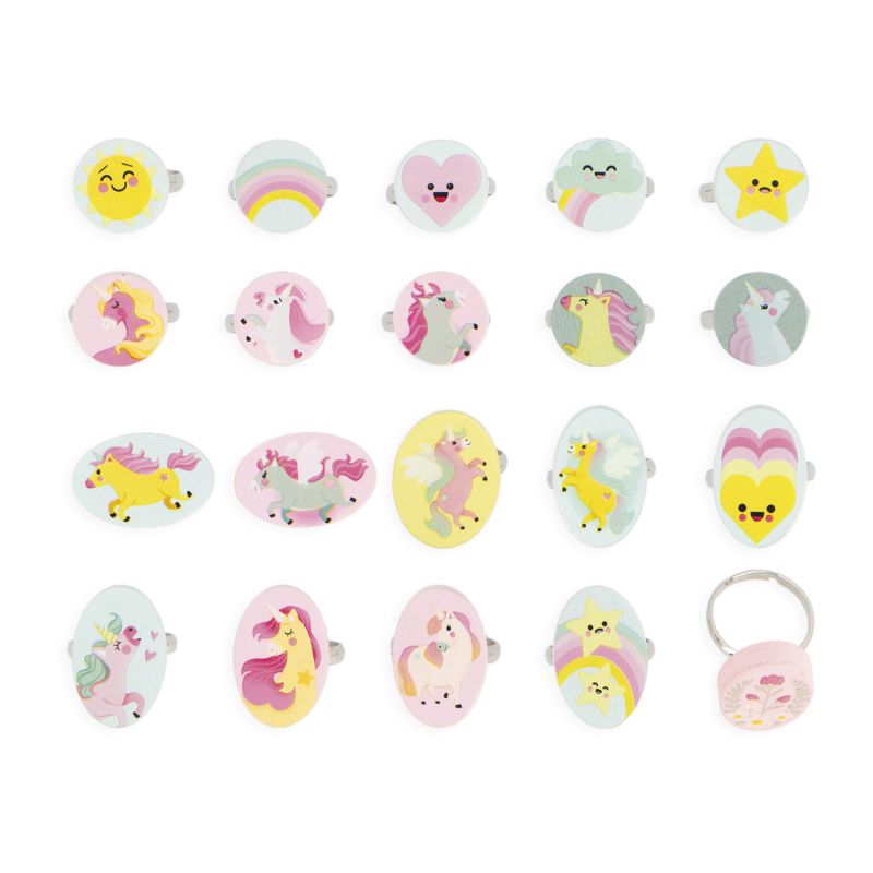 20 anillos ajustables, Unicornios - Janod