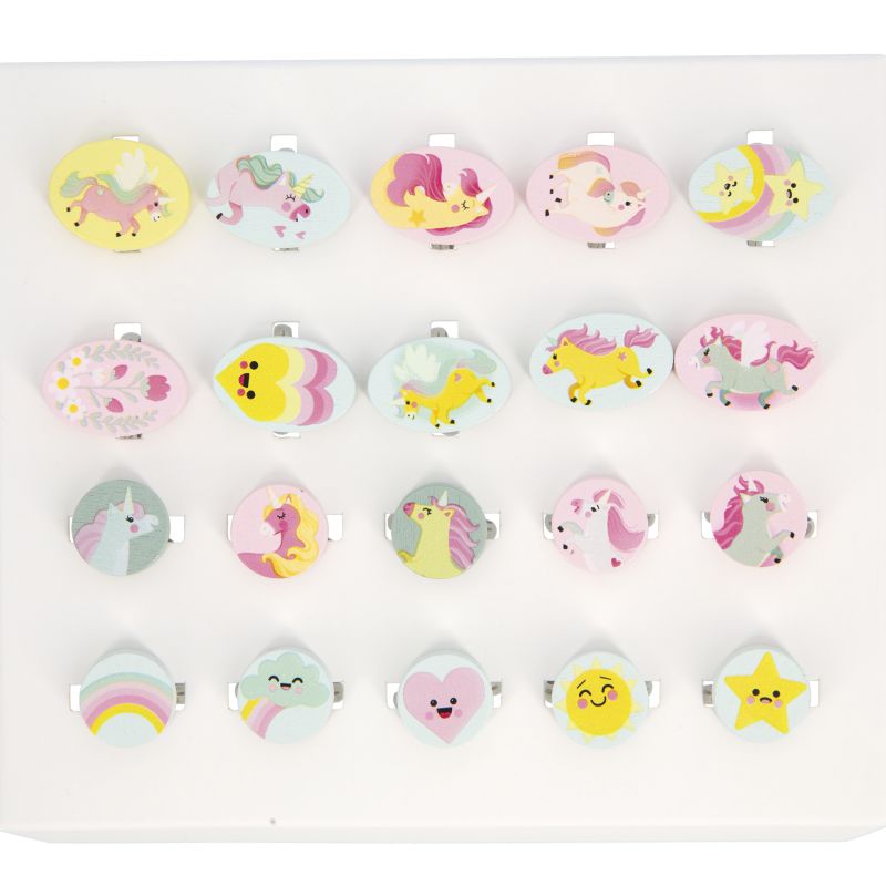 20 anillos ajustables, Unicornios - Janod