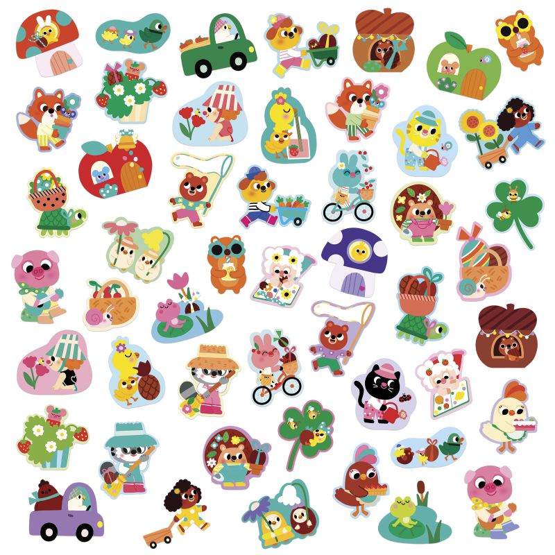 50 pegatinas grandes, Primavera - Janod