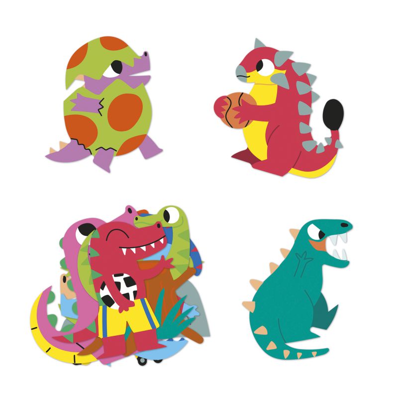 100 pegatinas, Dinosaurios - Janod