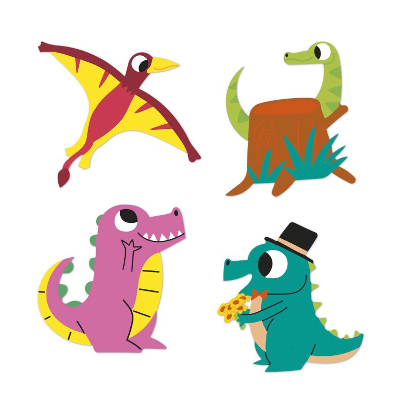 100 pegatinas, Dinosaurios - Janod
