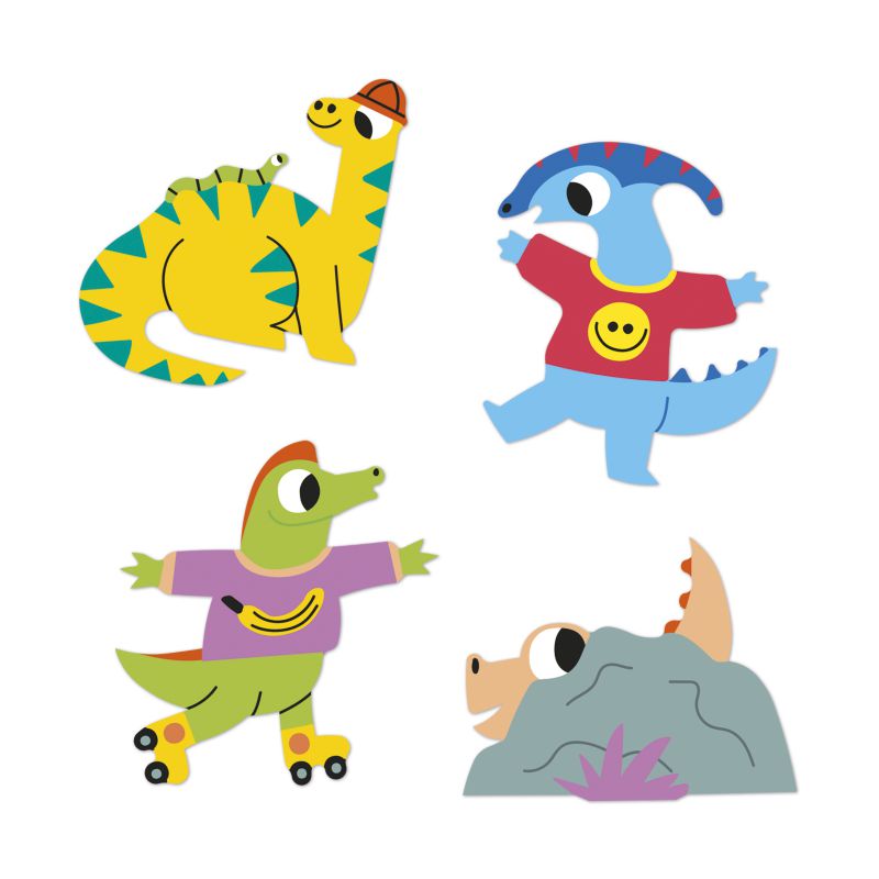 100 pegatinas, Dinosaurios - Janod