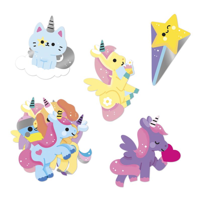 100 pegatinas, Unicornios - Janod