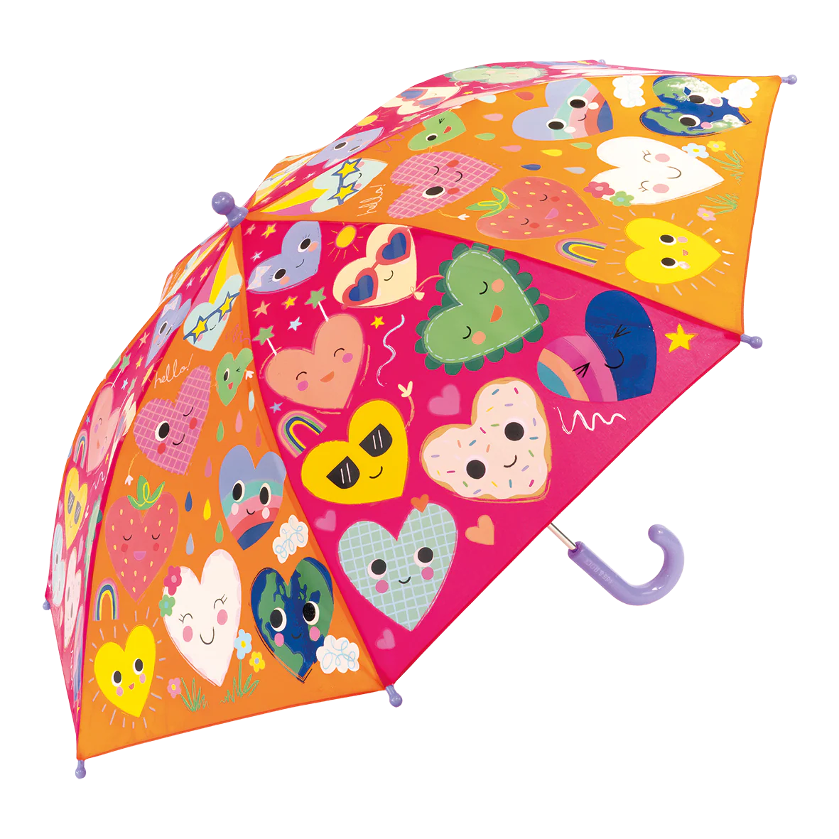 Paraguas +6, cambia de color, Corazones - Floss & Rock