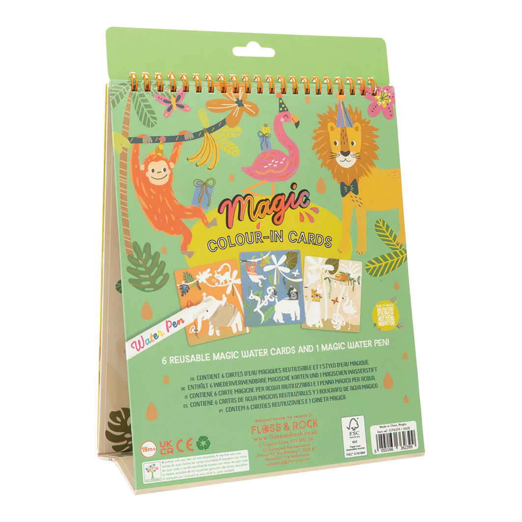 Cuaderno con bolígrafo de agua mágico, Jungla - Floss & Rock