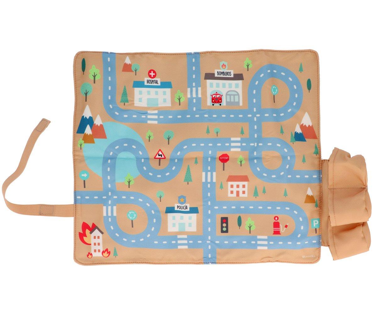 Juego mantel con circuito mostaza + 3 Coches - Monnëka