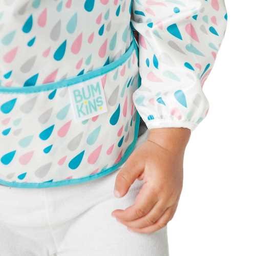 Babero BUMKINS con mangas 6-24m LLUVIA