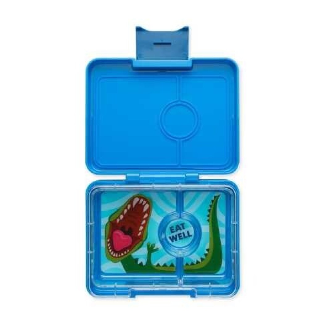 Yumbox Snack 3 compartimentos, Surf Blue-Dinos