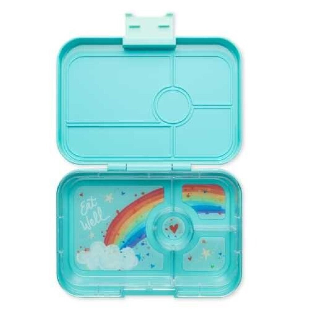 Yumbox Tapas 4 compartimentos, Aqua-Rainbow