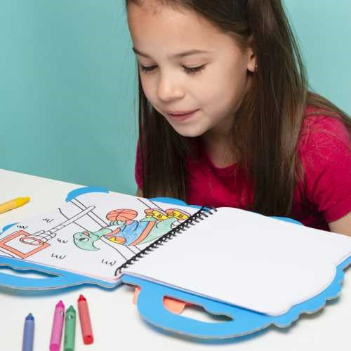 Libro con pinturas y pegatinas, Dinos - Omy