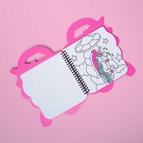 Libro con pinturas y pegatinas, Unicornio Lily - Omy