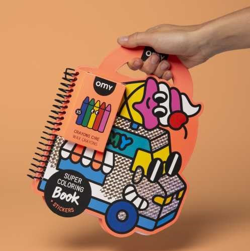 Libro con pinturas y pegatinas, Yummy - Omy