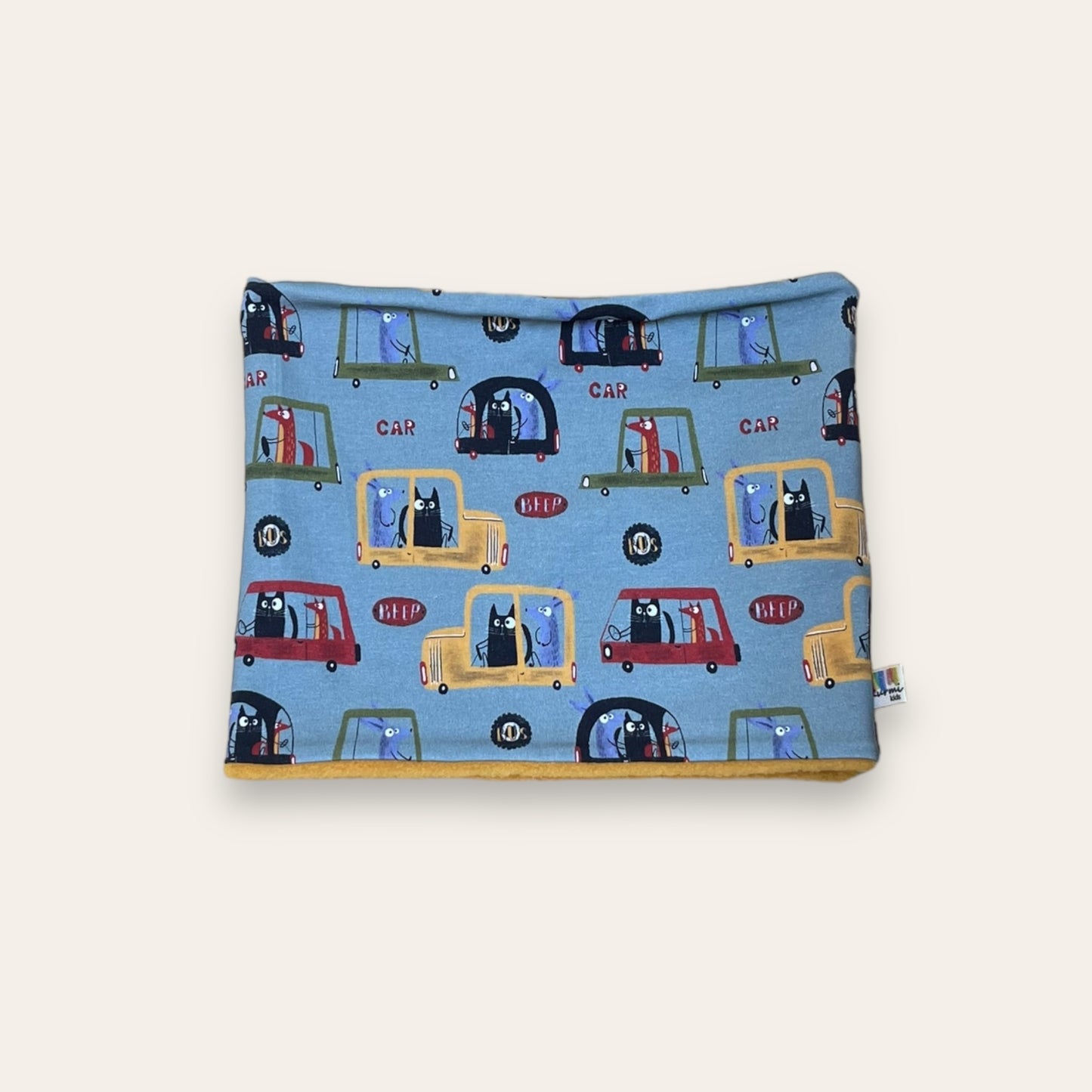 Cuello Polar Gatos coches | Braga de Cuello Niño | Kurmi Kids