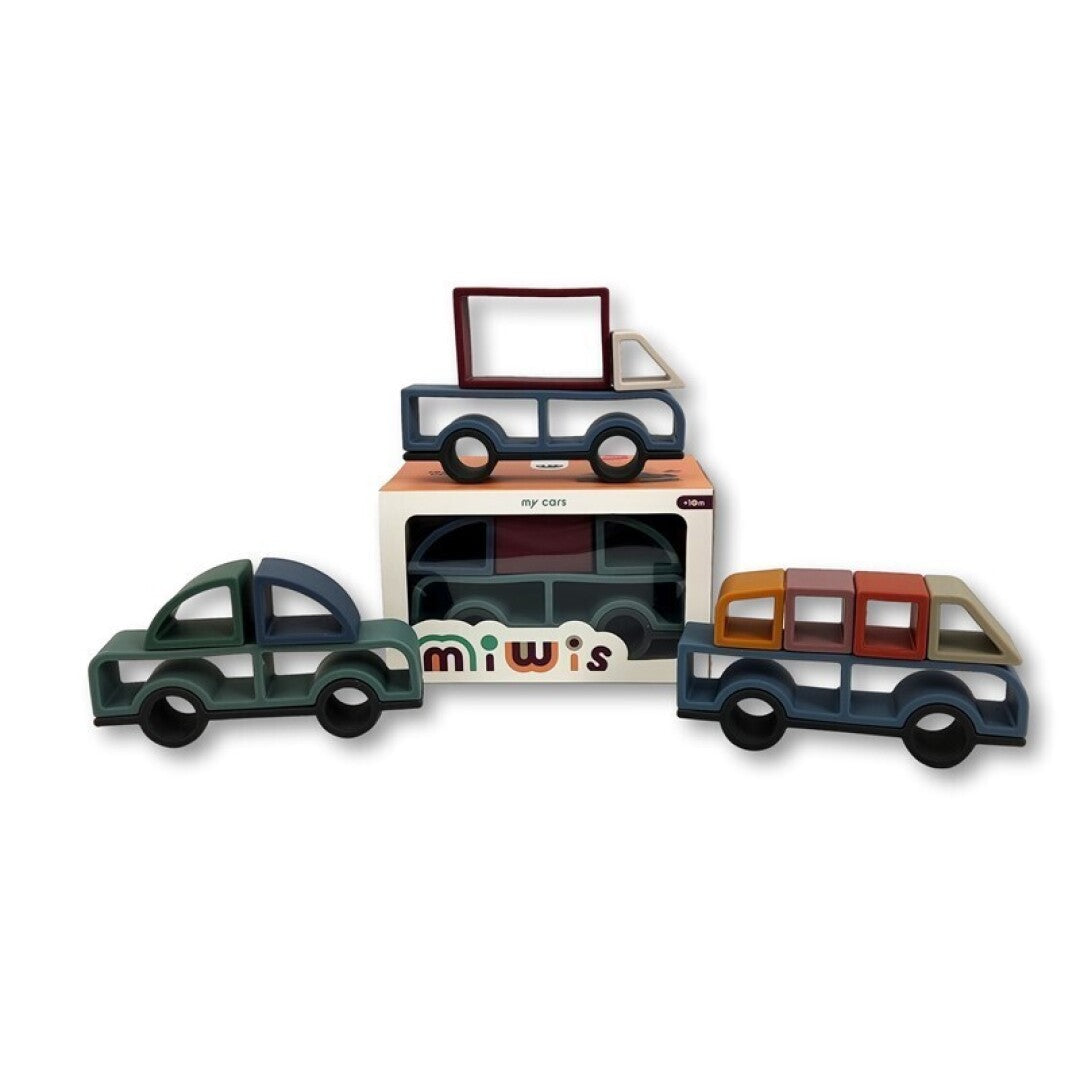 Set vehículos de silicona 14 piezas - Miwis