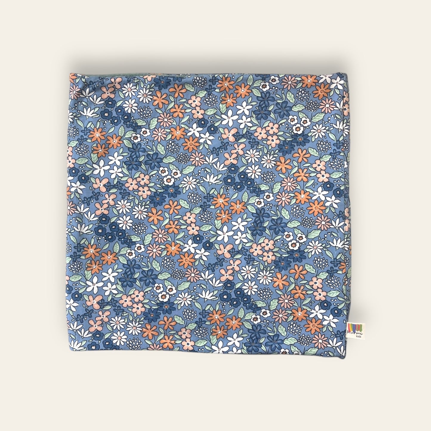 Cuello Polar Flores con azul | Braga de Cuello Adulto | Kurmi Kids