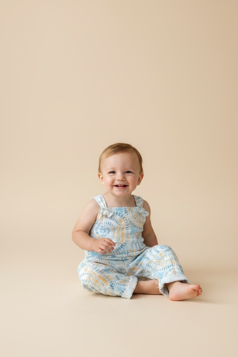 Peto muselina Tie Dye Azul/melón - Kurmi Kids