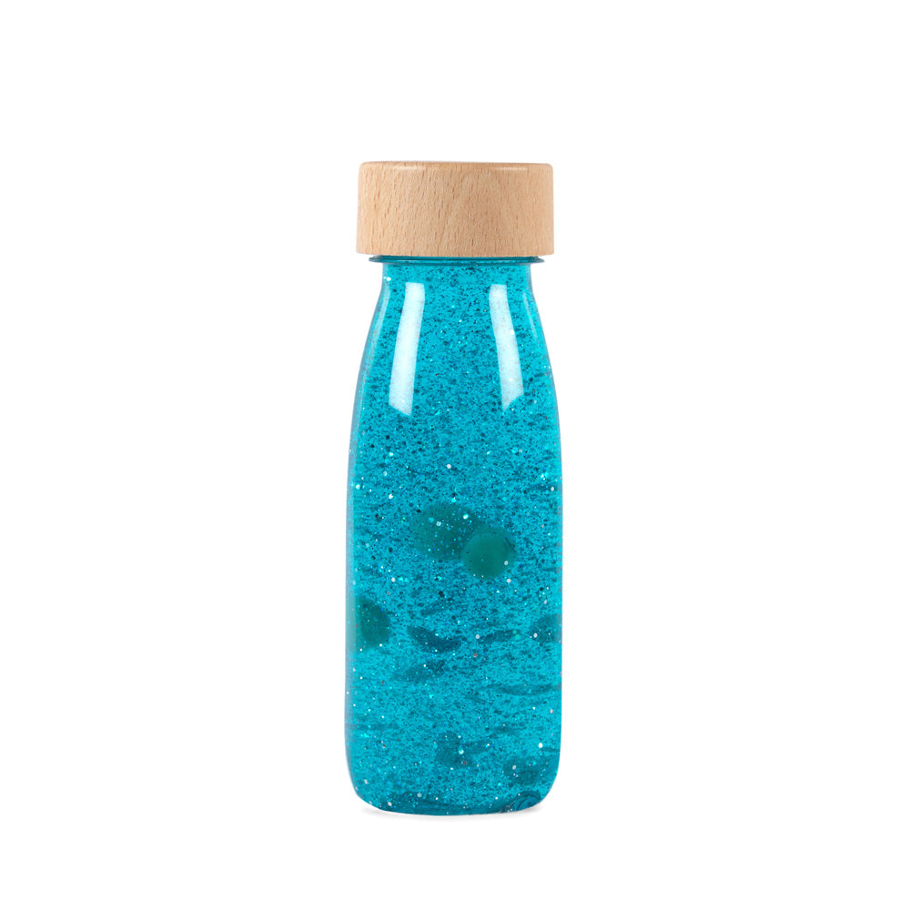 Botella sensorial, Float Bottle Turquoise- Petit Boum