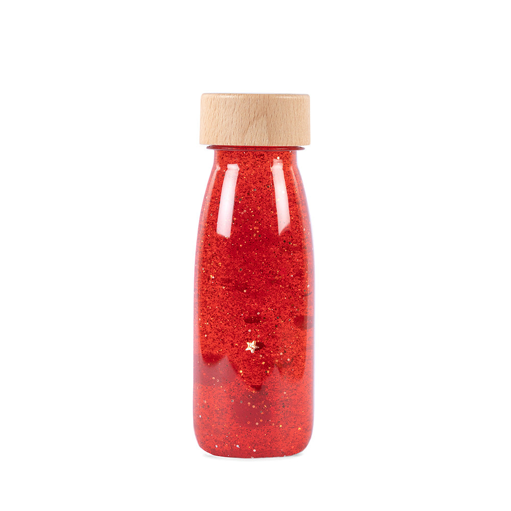 Botella sensorial, Float Bottle Red - Petit Boum