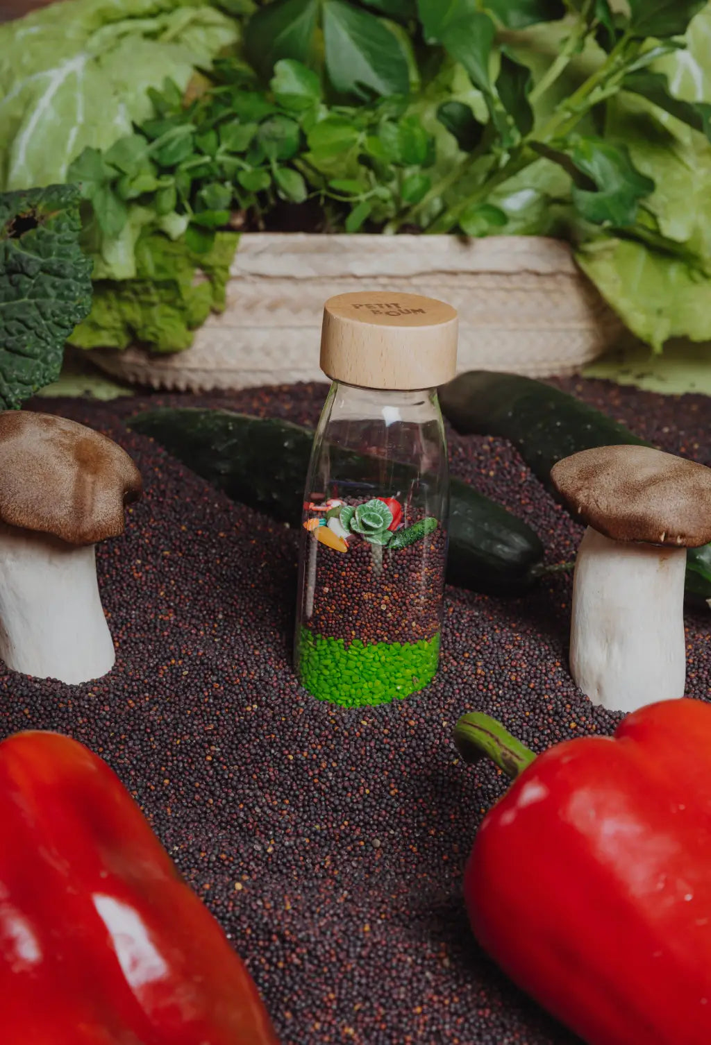 Botella sensorial, Learn Bottle Veggies - PETIT BOUM