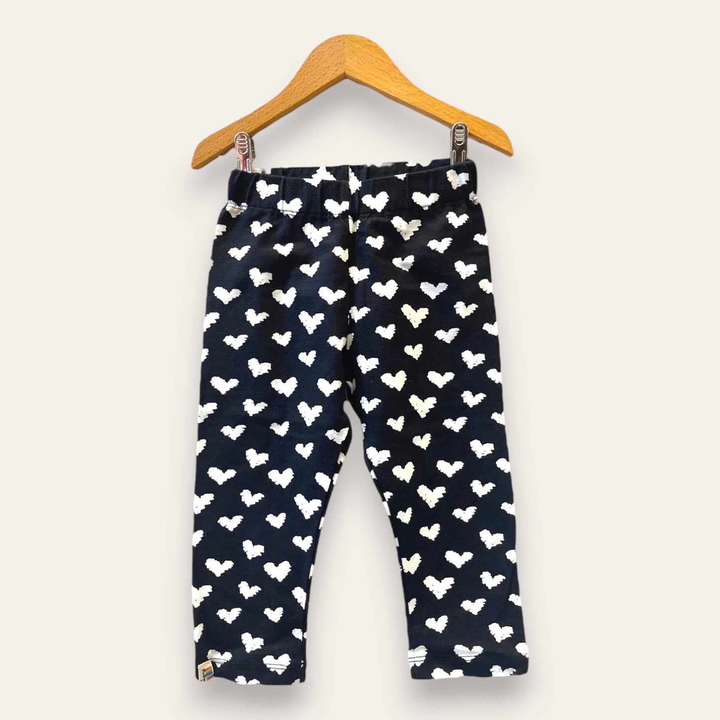 Leggings Corazones negros