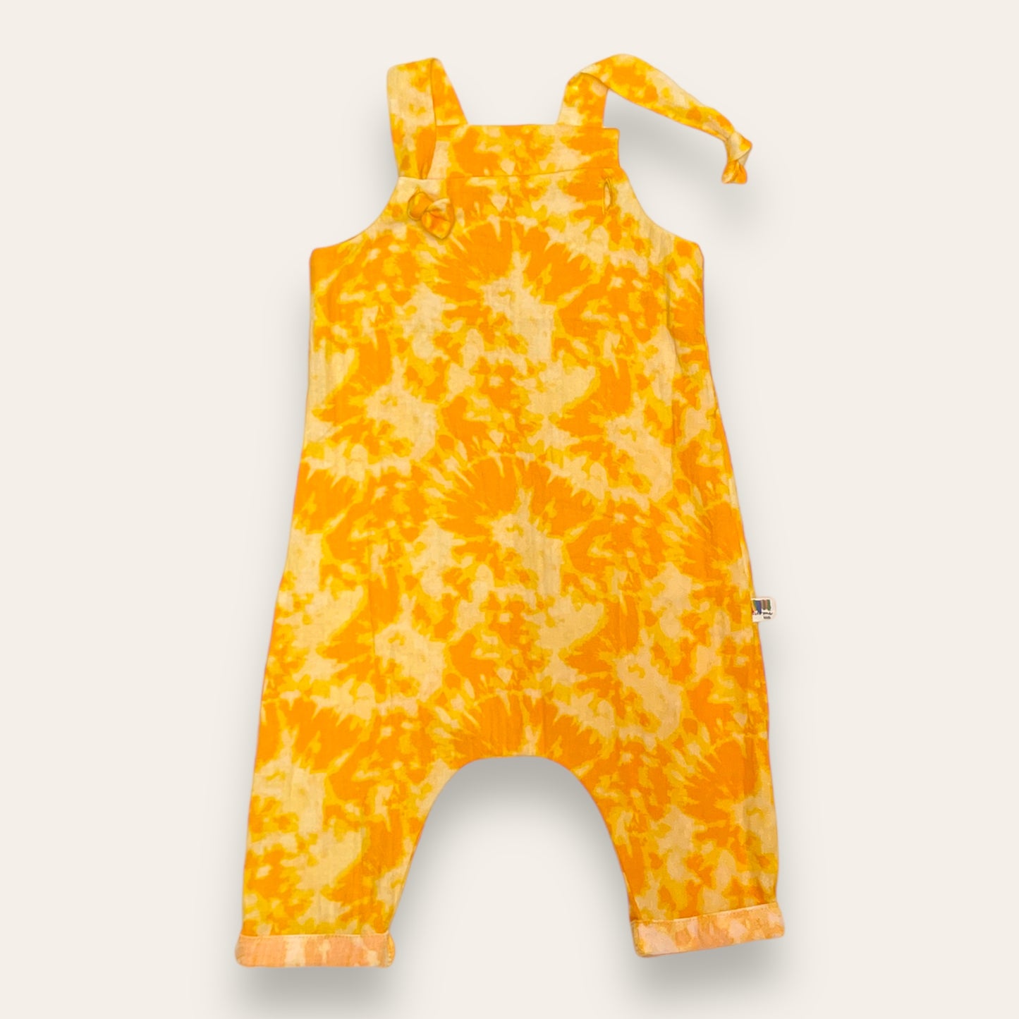 Peto muselina Tie Dye amarillo - Kurmi Kids