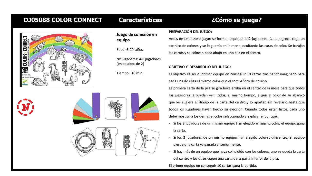 Juego de cartas, Color Connect - Djeco