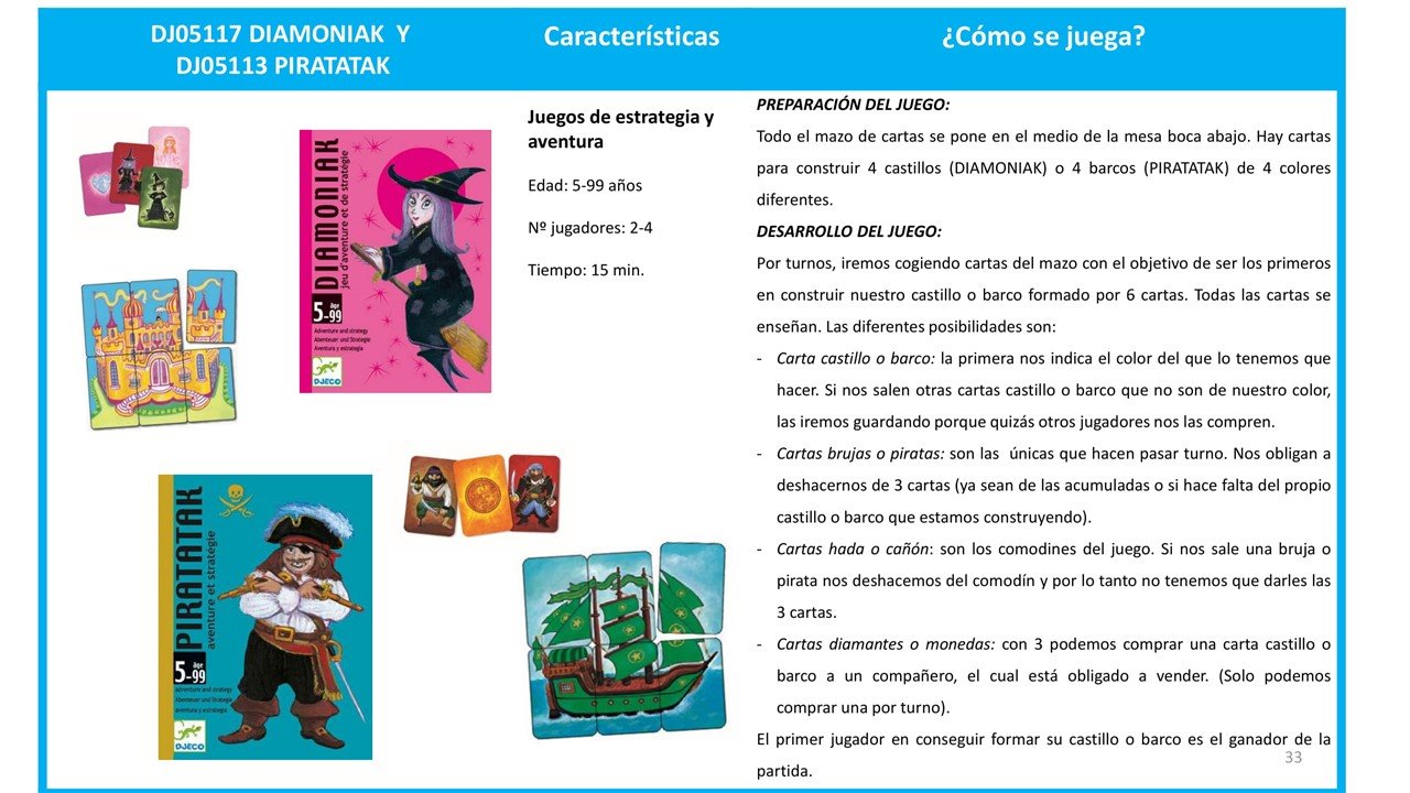 Juego de cartas, Piratatak - Djeco