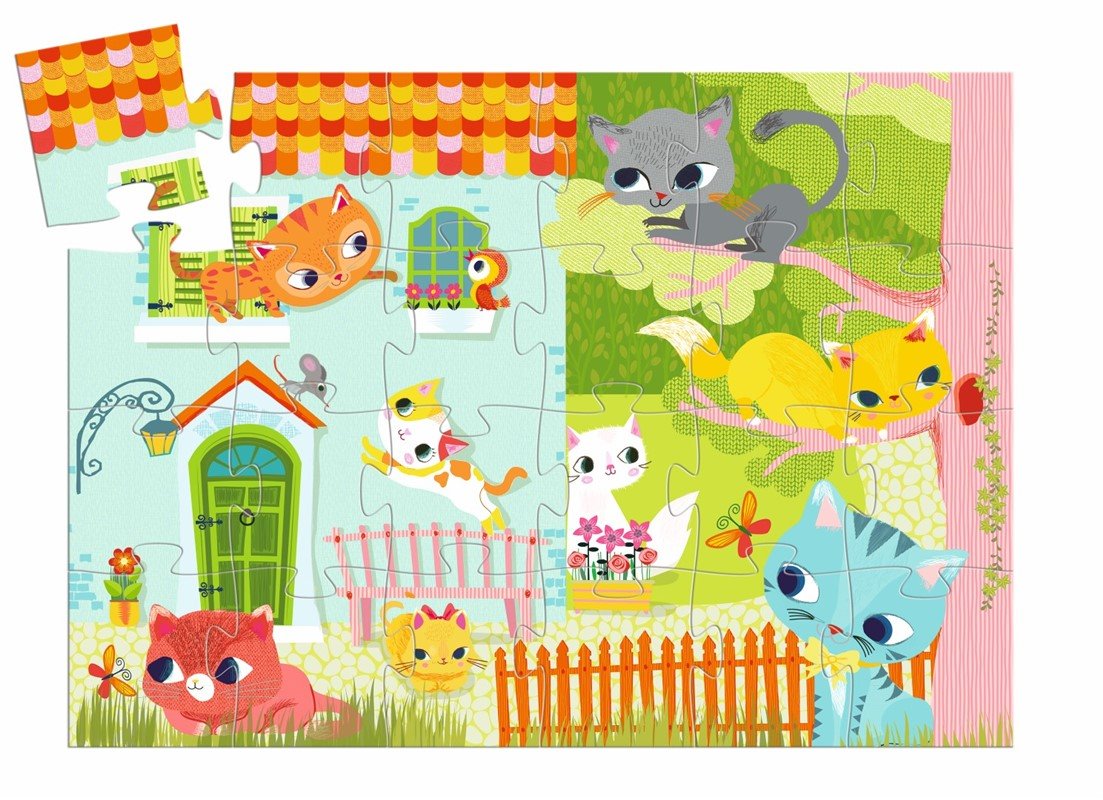 Puzzle silueta Pachat y sus amigos - Djeco