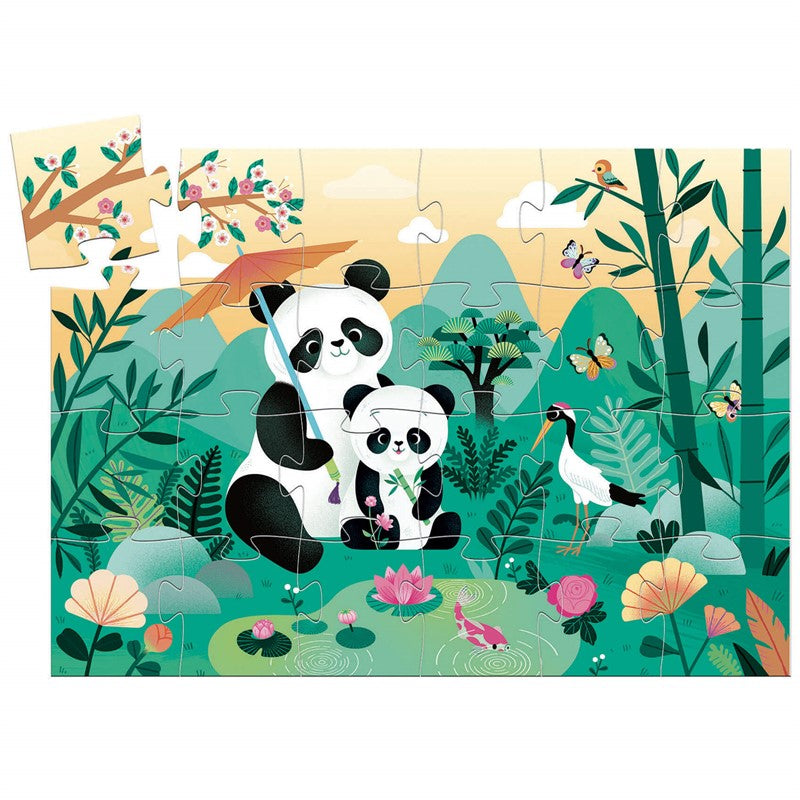 Puzzle silueta Leo el panda - Djeco