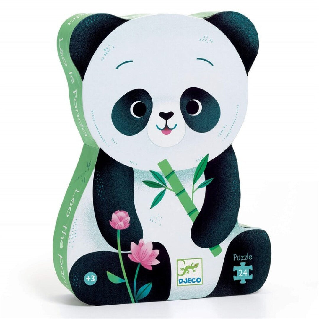 Puzzle silueta Leo el panda - Djeco