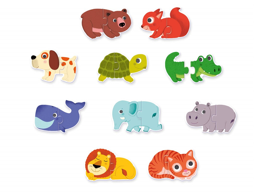 Puzzle dúo Animales, educativo - Djeco