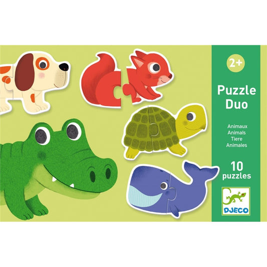Puzzle dúo Animales, educativo - Djeco
