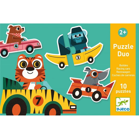 Puzzle dúo Coches, educativo - Djeco