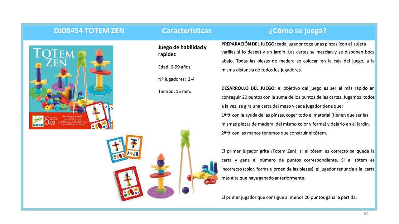 Juego equilibrio, Totem Zen - Djeco
