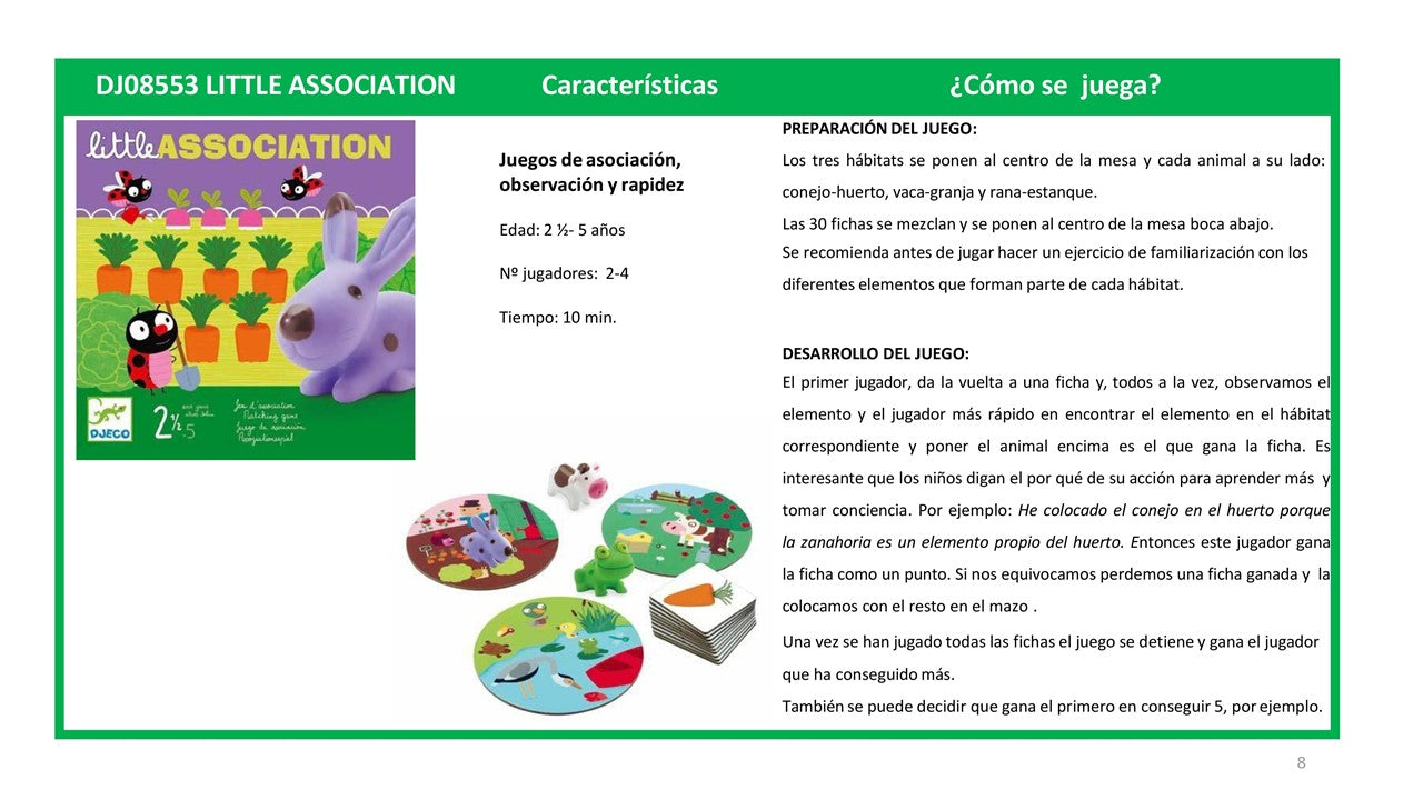 Juego Little Association - Djeco