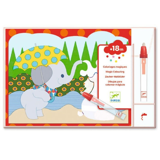 Colorea con agua mágico, Escondido afuera - Djeco