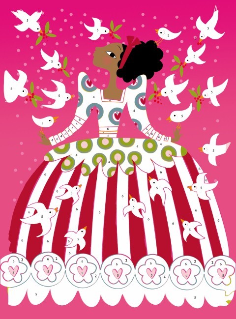 Cuadros purpurina, Vestidos - Djeco