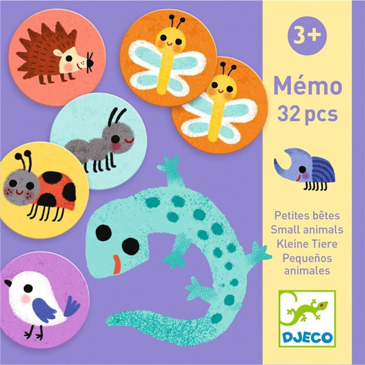 Memo Pequeños animales, educativo - Djeco