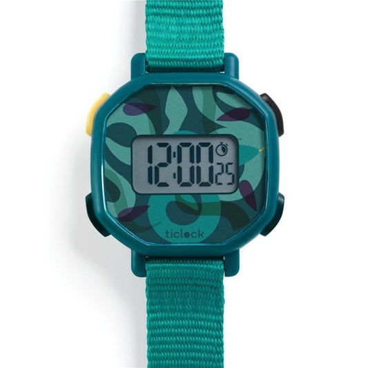 Reloj digital Green Snakes - Ticlock by Djeco