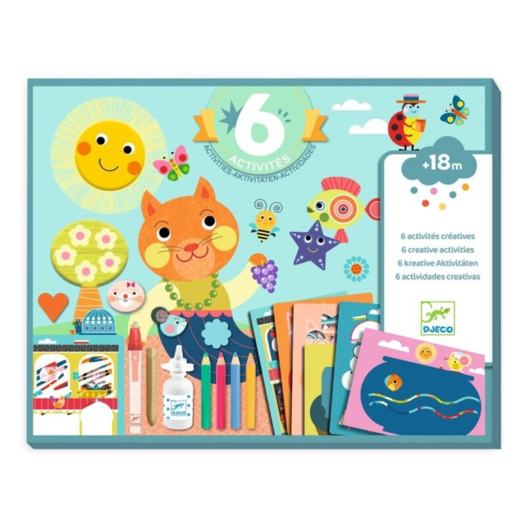 Cofre multiactividades, El gato y sus amigos - Djeco